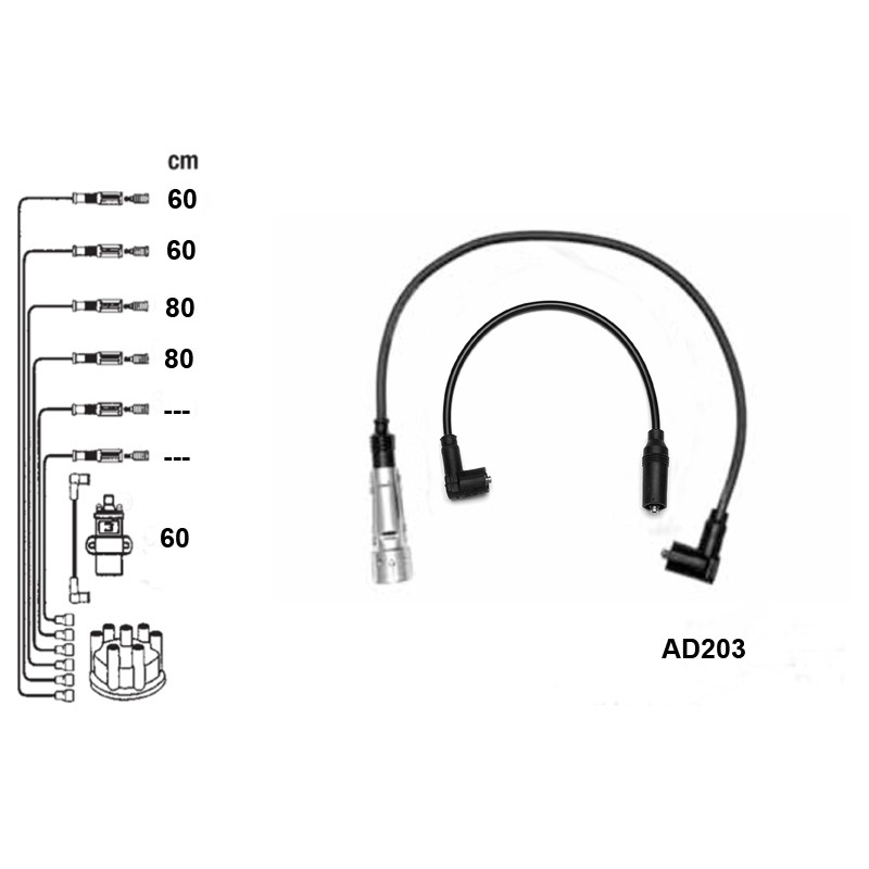 Ignition leads set PVL-AD203