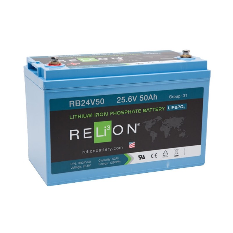 RELION RB24V50 Lithium Ion gilaus iškrovimo akumuliatorius
