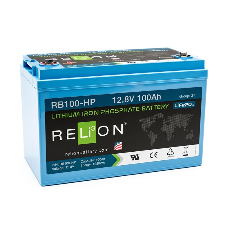 RELION RB100-HP Lithium Ion deep cycle battery
