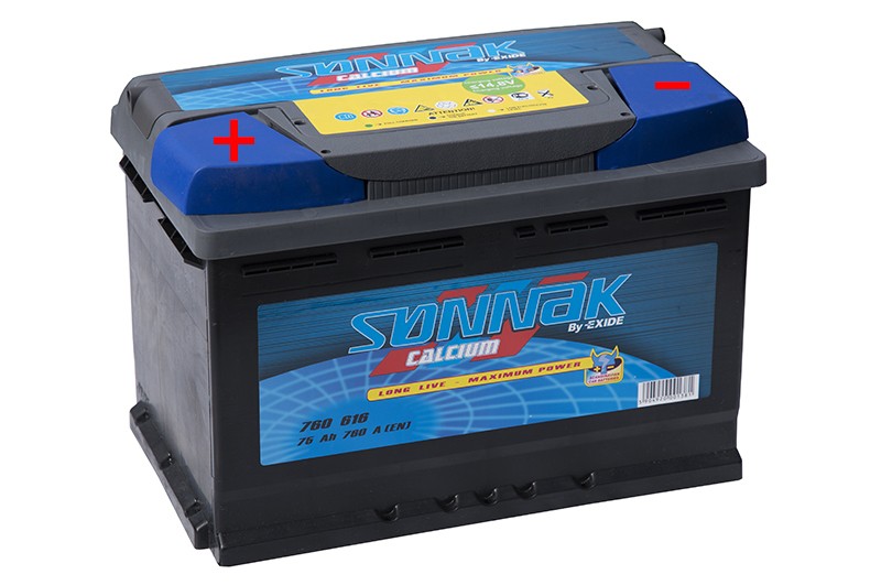 Starter battery Sonnak 75Ah 760A/EN Cal