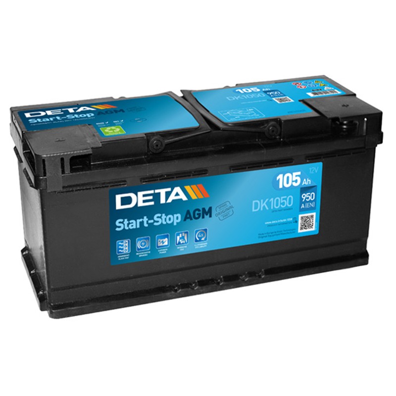 DETA DK1050 105Ah MicroHybrid AGM battery