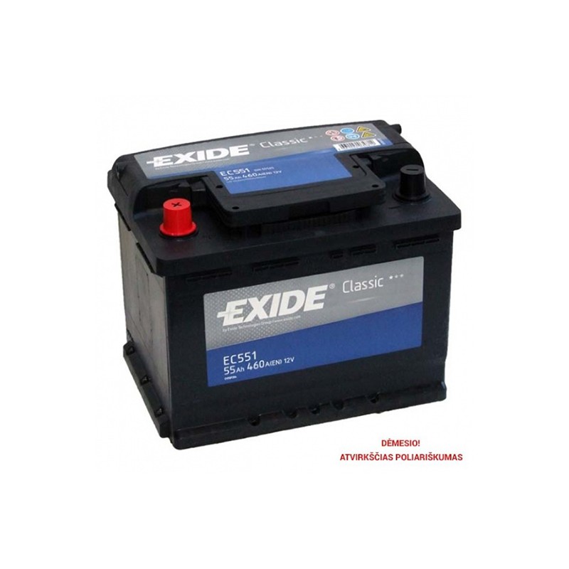 EC551 EXIDE ContiClassic Batterie 12V 55Ah 460A L2 Batterie au