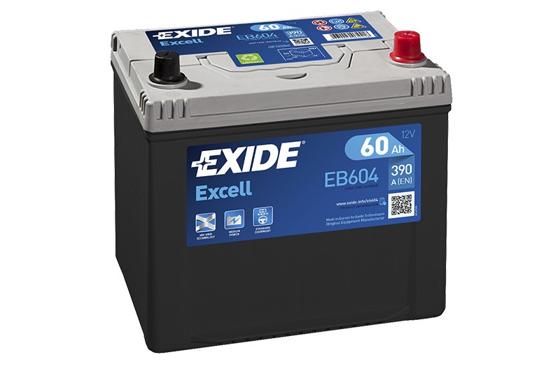 EXIDE EB604 60Ah 390A (EN) 12V battery