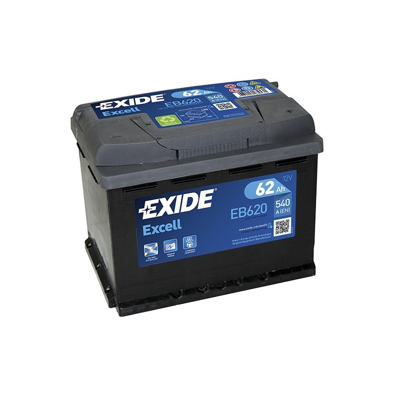 Akum. EXIDE EB620 62Ah 540A/EN