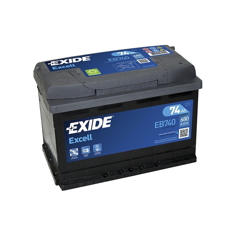 Akum. EXIDE EB740 74Ah 680A/EN