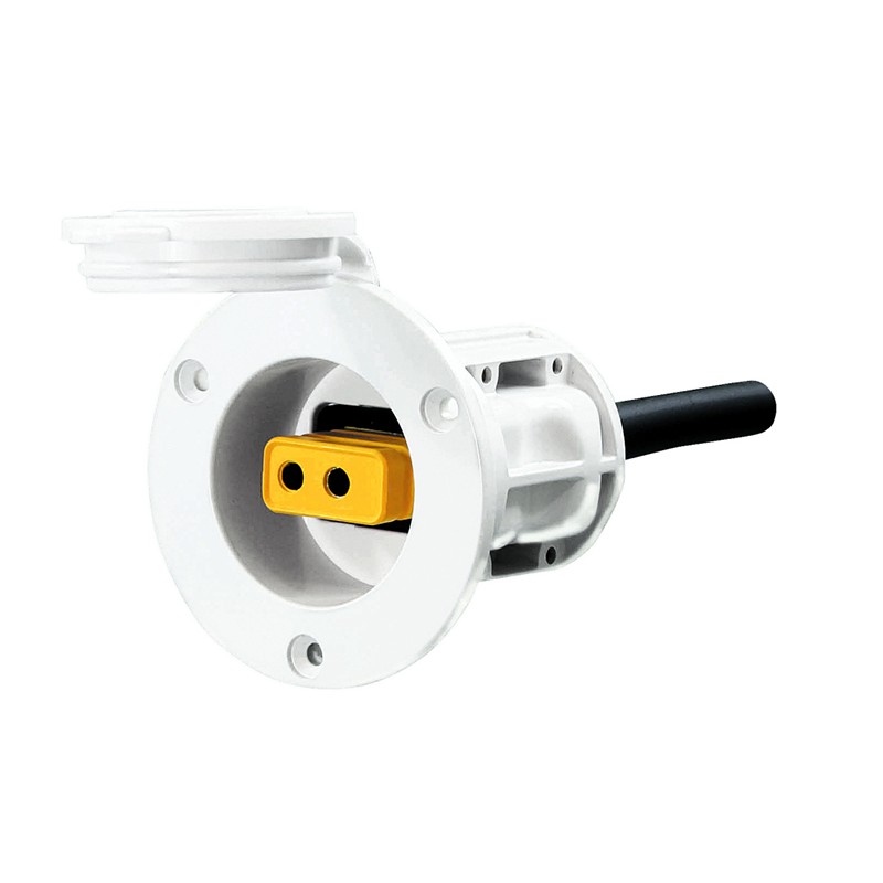 Cannon flush mount power port (white)