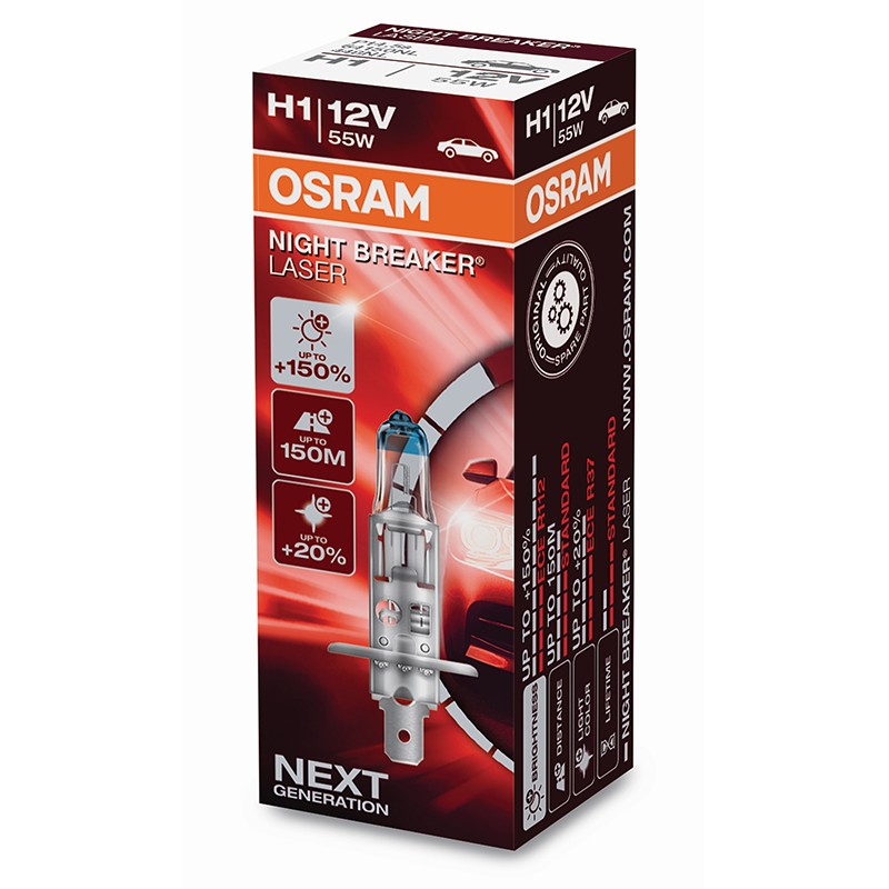 Headlight lamp OSRAM H1 12V 55W 64150 NL Next Generation (1 pcs.)