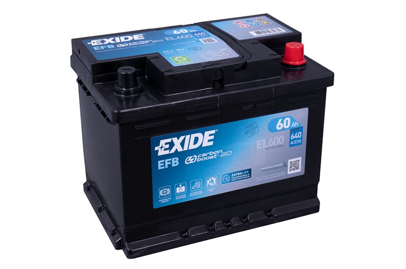 EXIDE EL600 EFB 60Ah 640A (EN) 12V battery