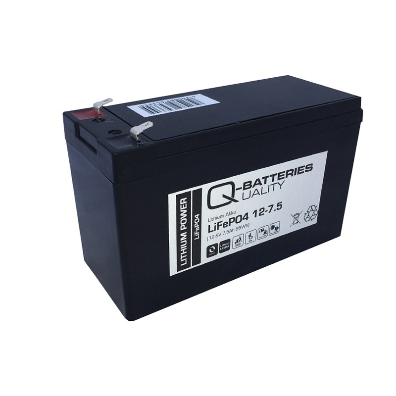 Q-Batteries LiFePO4 12-7.5 12.8V 7.5Ah Lithium Ion akumuliatorius
