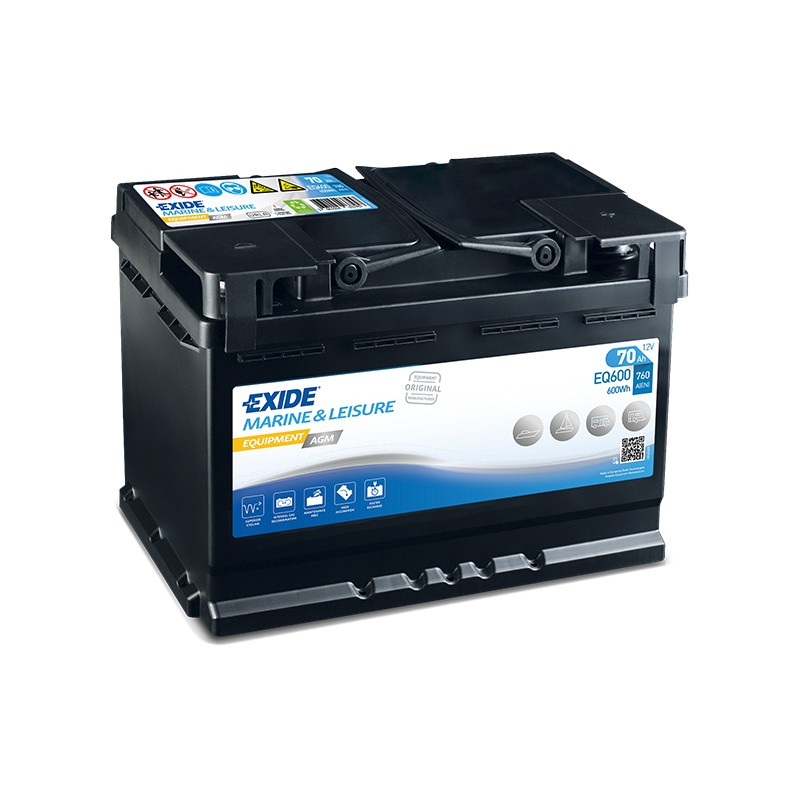 Akumuliatorius EXIDE EP600 AGM 70Ah/760A