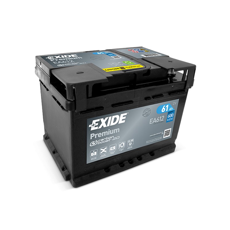 Starter battery EXIDE Premium 61Ah 600A/