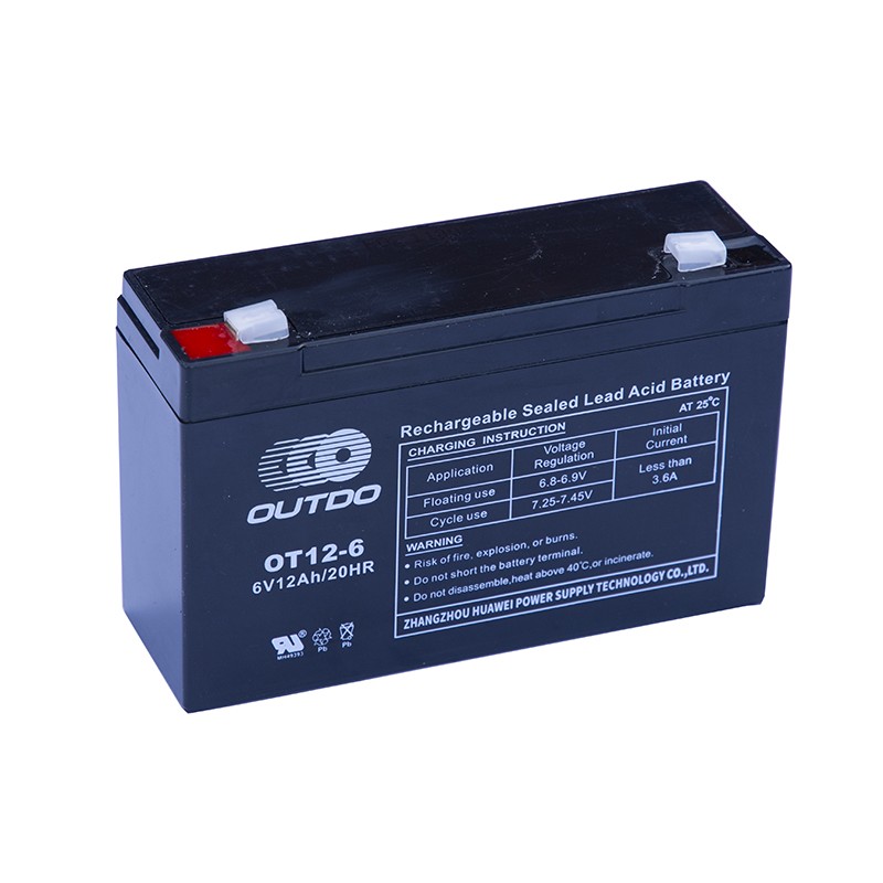 VRLA/battery OUTDO OT12-6, 6V,12Ah