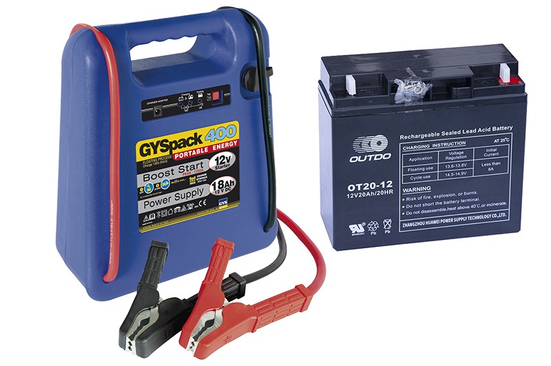 Booster GYSPACK 400 with OUTDO12V 20Ah battery