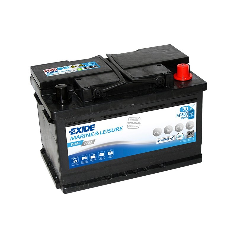 EXIDE EP600 AGM 70Ah 760A (EN) battery