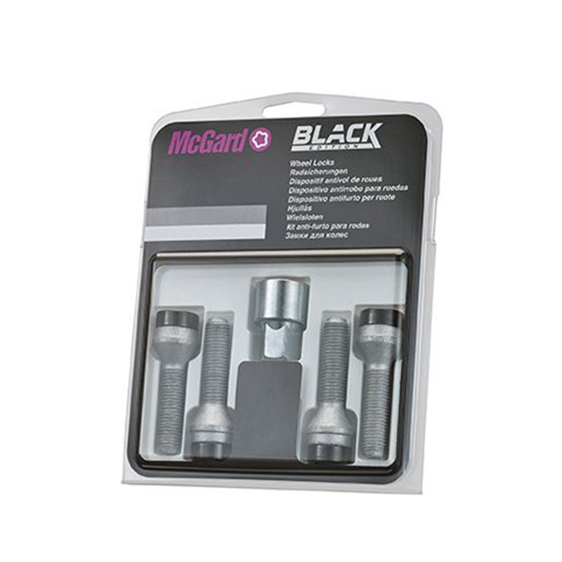 McGard Black Security Bolts M14x1.25x42.3 17mm Hex Conycal 60° 27244SUB