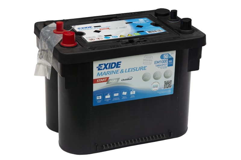 EXIDE Start AGM EM1000 12V 50Ah AGM-Starterbatterie - ACCU-24
