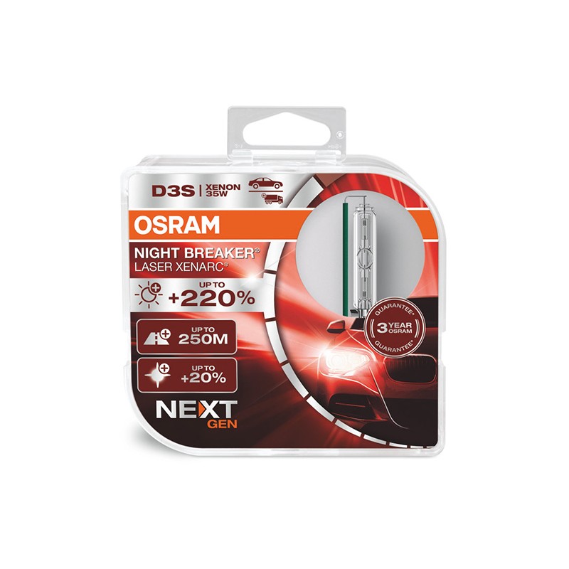 Lemputė OSRAM 66340XNL-HCB Night Breaker Laser +200% D3S (2 vnt.)