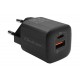 Charger Qoltec GaN Ultra (50764) 35W USB-C / USB (black)