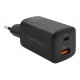 Charger Qoltec GaN Ultra (50766) 65W USB-C / USB (black)