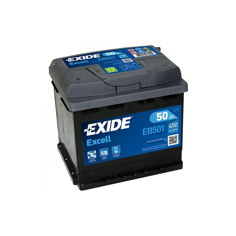 EXIDE EB501 50Ah 450A (EN) 12V akumuliatorius