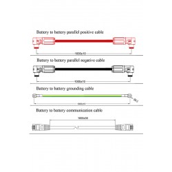 TOPBAND RS-R51100 51.2V 100Ah 5.12KWh set of long cables between batteries