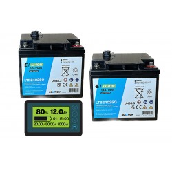 EXIDE SOLITION LTB24025O 25,6V 25Ah (x2) 1280Wh Lithium Ion deep cycle batteries kit