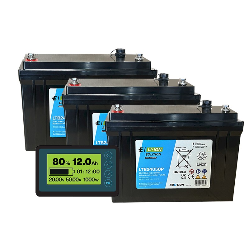 EXIDE SOLITION LTB24050P 25,6V 50Ah (x3) 3840Wh Lithium Ion deep cycle batteries kit