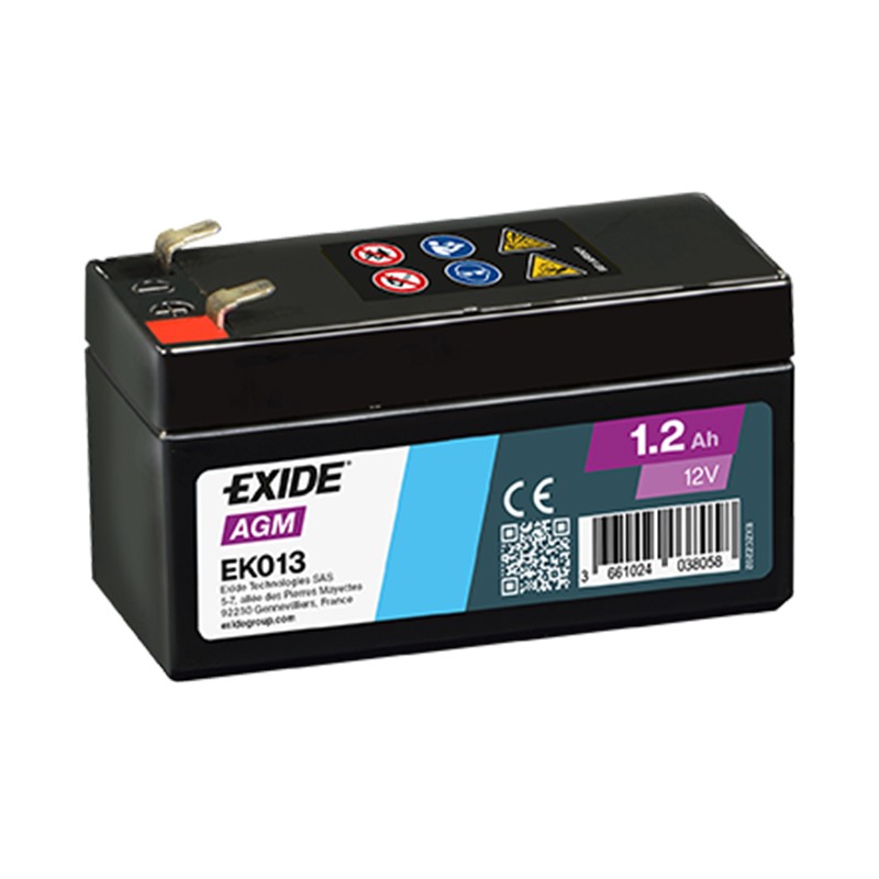 EXIDE EK131 AGM 12V 1.2Ah 18A (EN) akumuliatorius