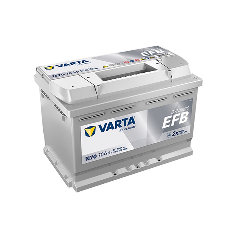 VARTA START STOP N70 (570500076) 70Ah 760A (EN) 12V EFB akumuliatorius