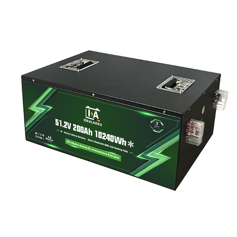 IDEALAKKU 48-200-HEATER 51.2V 200Ah Lithium Ion deep cycle battery