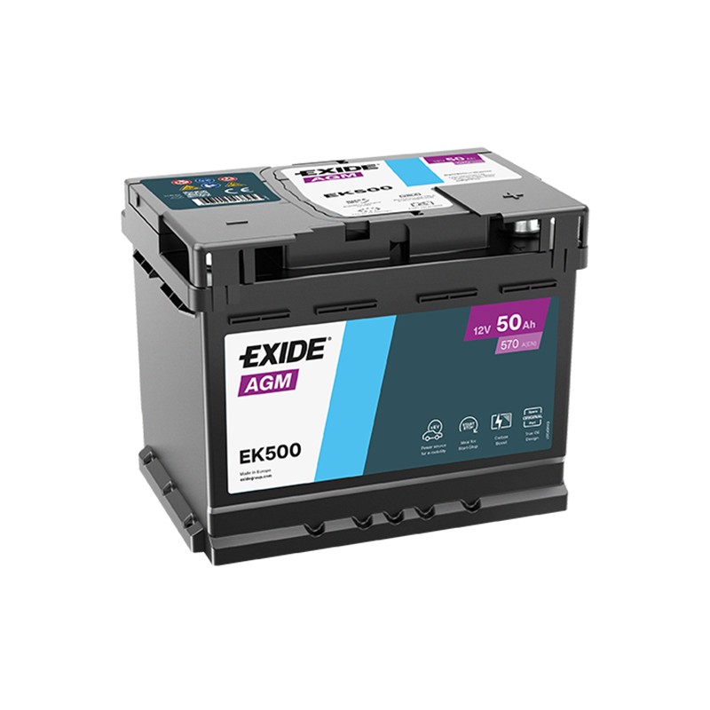 Akumuliatorius 50 Ah 570 A EN 12V AGM