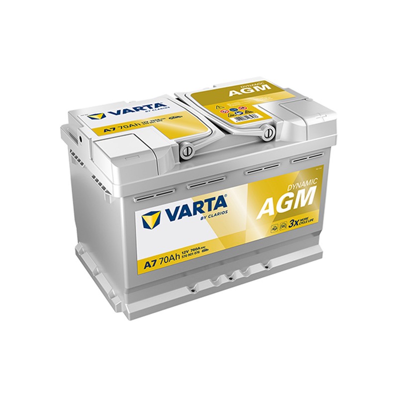 VARTA A7 AGM (570901076) 70Ah 760A akumuliatorius