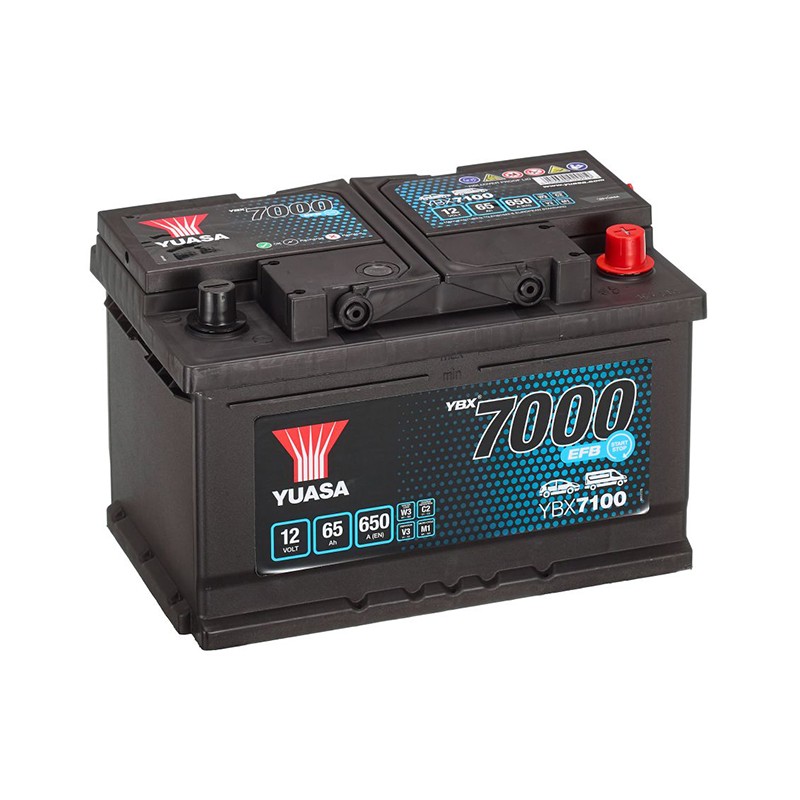 YUASA YBX7100 EFB 65Ah 650A (EN) battery