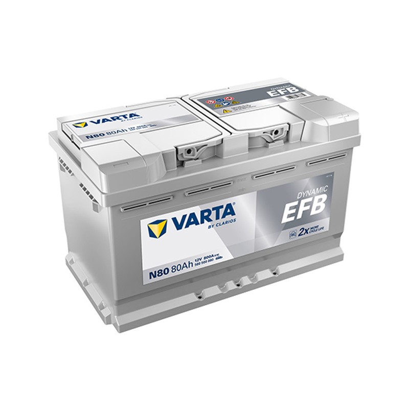 VARTA START STOP N80 (580800080) 80Ah 800A (EN) 12V EFB battery