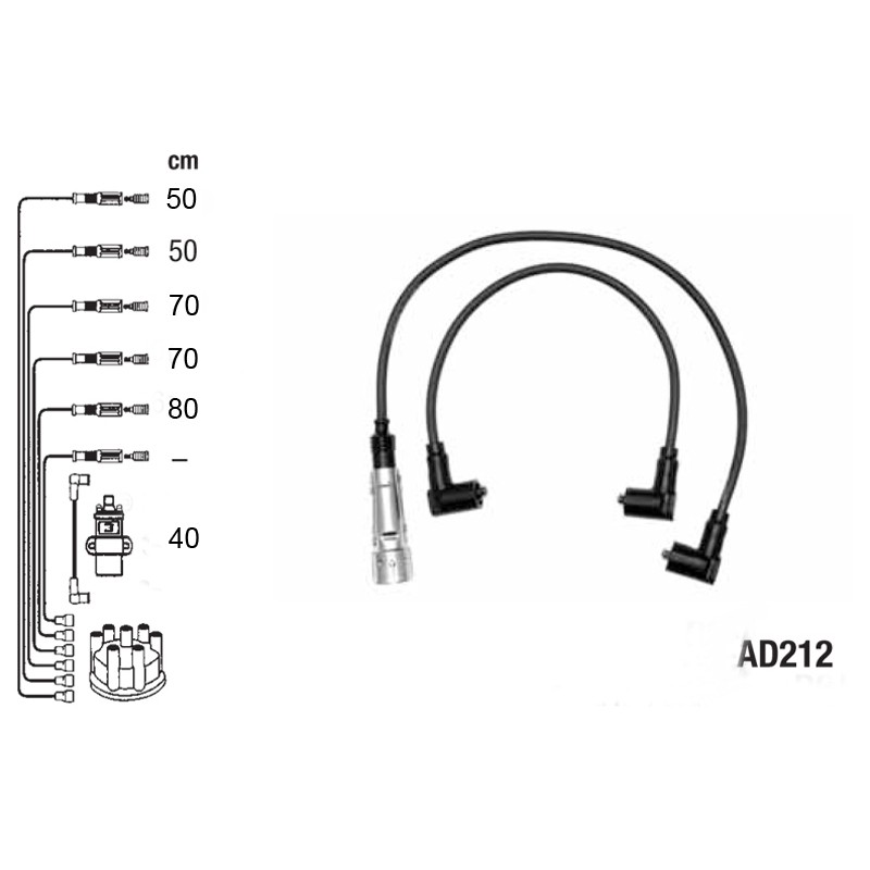 Комплект проводов высокого напряжения PVL-AD212