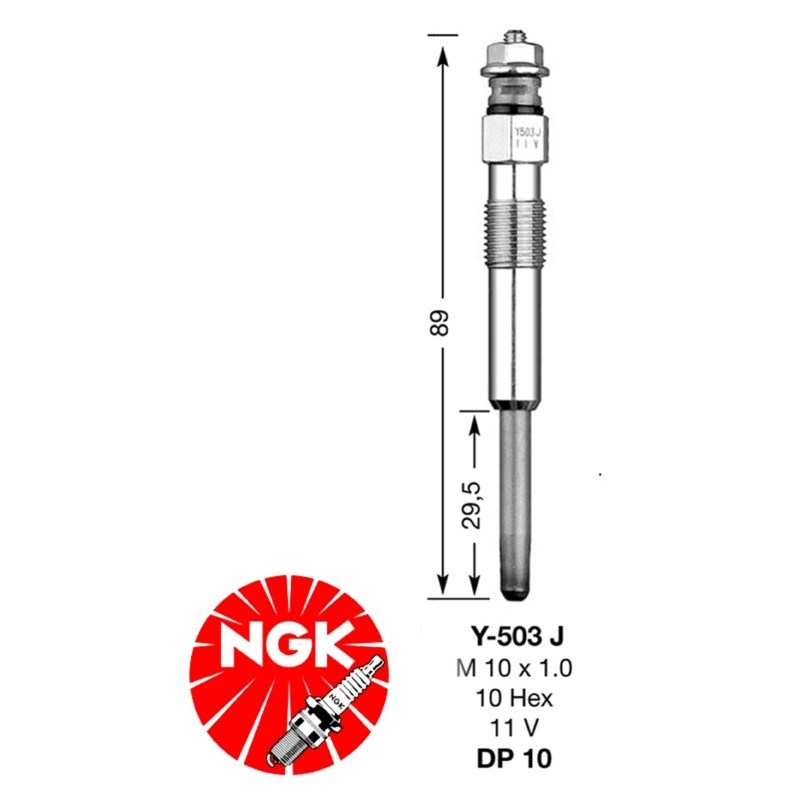 Pakaitinimo žvakė NGK DP10-Y503J (1009)