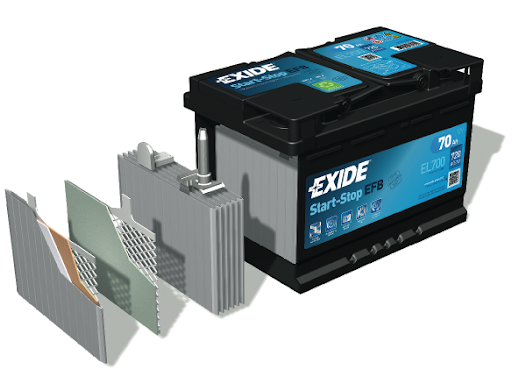EL600 EXIDE Start-Stop EL600 (027EFB) Batterie 12V 60Ah 640A B13