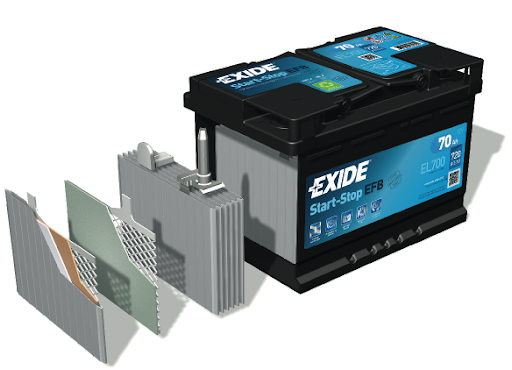 Batteria avviamento Exide Start-Stop 60ah/640A